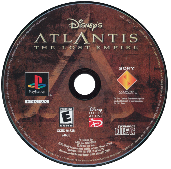Disney Atlantis: The Lost Empire – PlayStation 1 (PS1) - for just $0! 