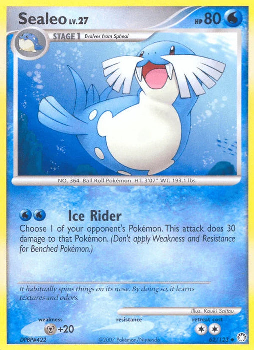 Sealeo (62/123) [Diamond & Pearl: Mysterious Treasures] - for just $0.15! 