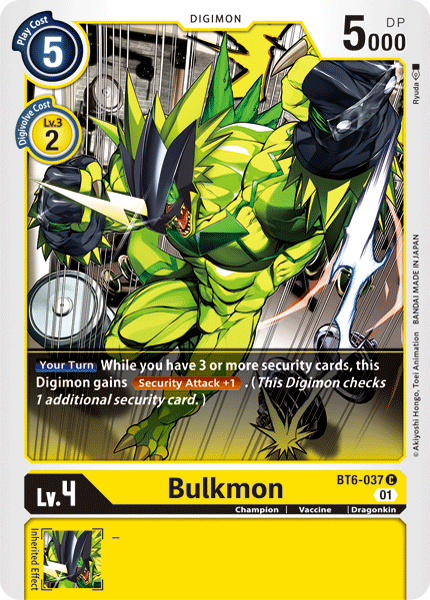 Bulkmon [BT6-037] [Double Diamond] - Just $0.09! Shop now at Retro Gaming of Denver