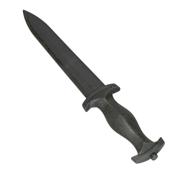 Long Spear Pointed Dagger Poly Training Knife Prop with 8.5 Inch Blade and Grooved Wood Grained Textured Handle - for just $28! 