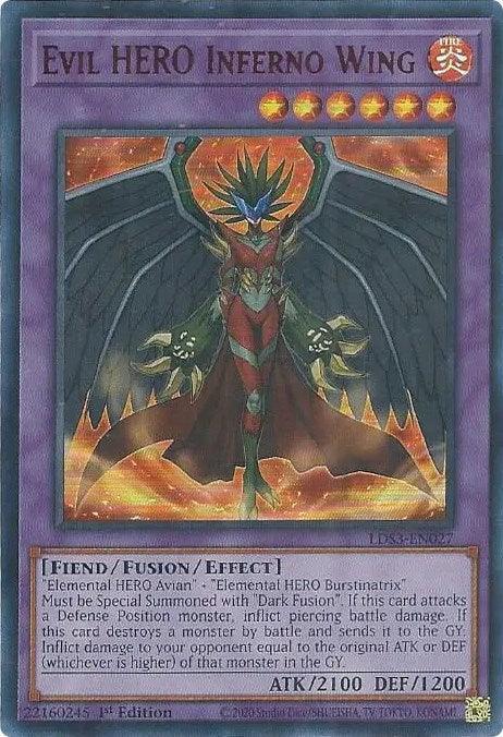 Evil HERO Inferno Wing (Red) [LDS3-EN027] Ultra Rare - for just $0.10! 