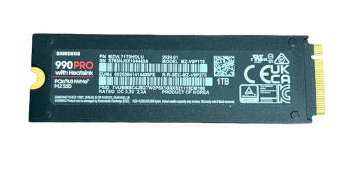 Samsung 990 Pro 1TB - 2280 M.2 NVMe PCIe 4.0 SSD w/Heatsink for PC or PS5 - for just $199.99! 