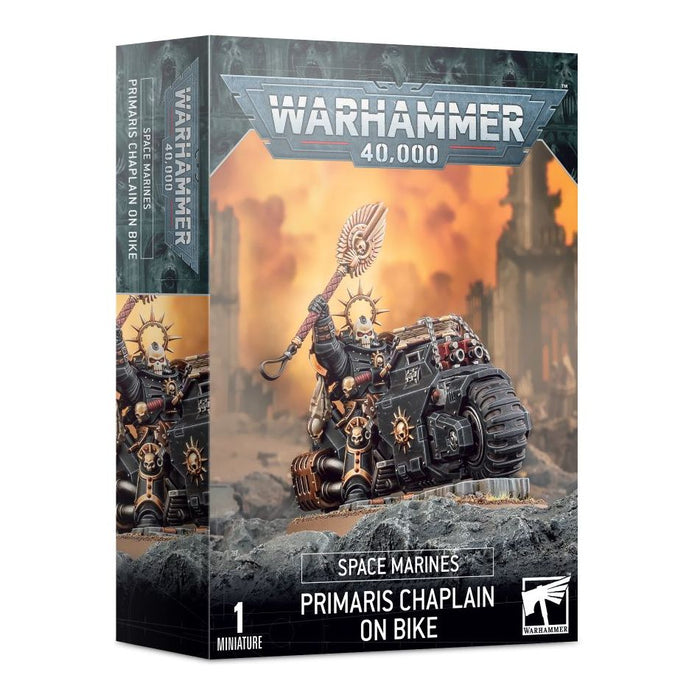 Warhammer 40K: Space Marine - Primaris Chaplain On Bike - Premium Miniatures - Just $55! Shop now at Retro Gaming of Denver
