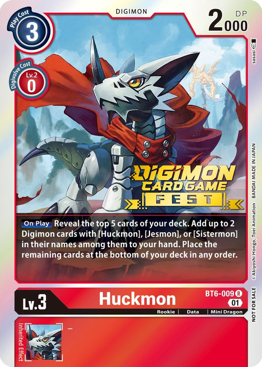 Huckmon [BT6-009] (Digimon Card Game Fest 2022) [Double Diamond Promos] - Just $0.20! Shop now at Retro Gaming of Denver