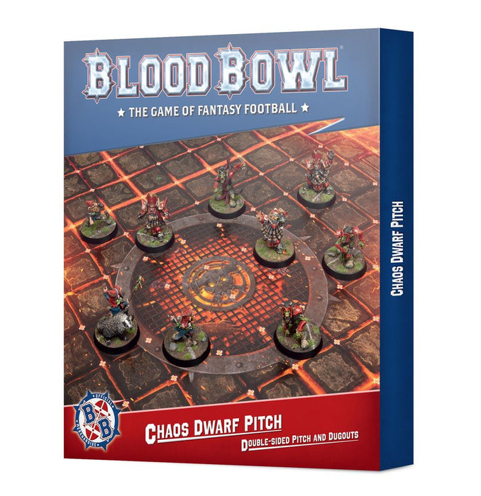 Blood Bowl: Chaos Dwarf Pitch - Double-sided Pitch and Dugouts Set - for just $58! 