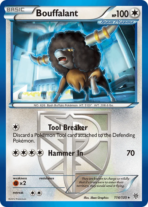 Bouffalant (114/135) [Black & White: Plasma Storm] - for just $0.35! 