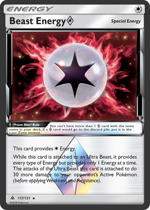 Beast Energy (117/131) (Prism Star) [Sun & Moon: Forbidden Light] - for just $0.60! 