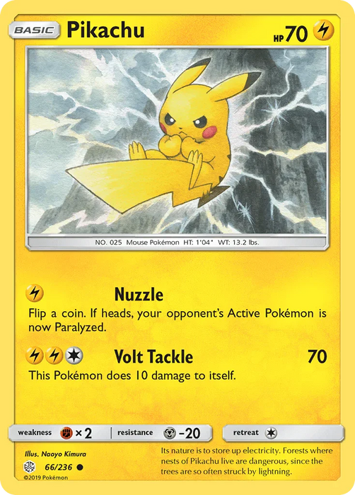Pikachu (66/236) [Sun & Moon: Cosmic Eclipse] - for just $0.75! 