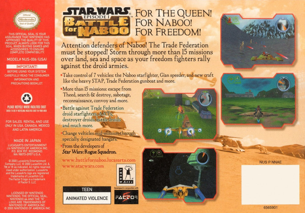 Star Wars: Battle for Naboo [In Box] – Nintendo 64 (N64) - for just $79.99! 