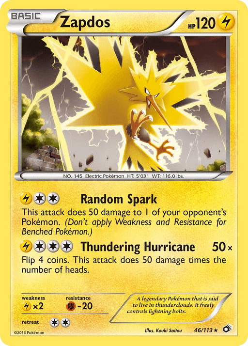 Zapdos (46/113) [Black & White: Legendary Treasures] - for just $2.40! 