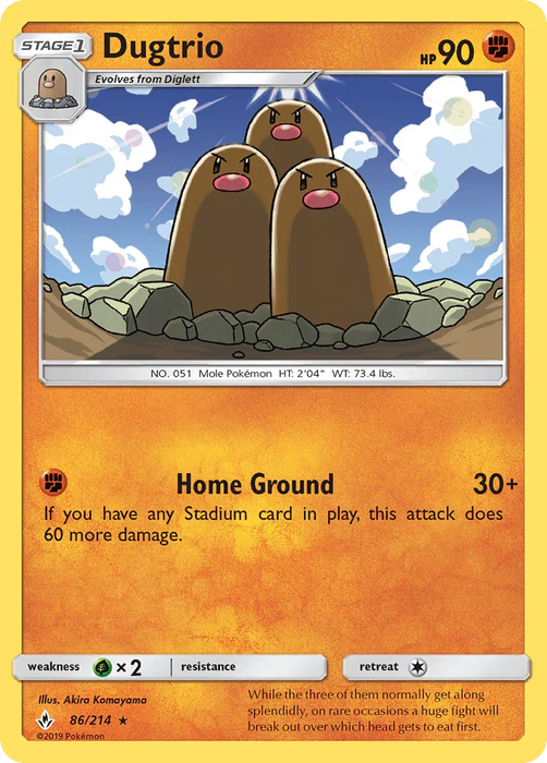Dugtrio (86/214) [Sun & Moon: Unbroken Bonds] - for just $0.15! 