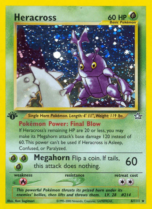 Heracross (6/111) [Neo Genesis 1st Edition] - for just $77.20! 