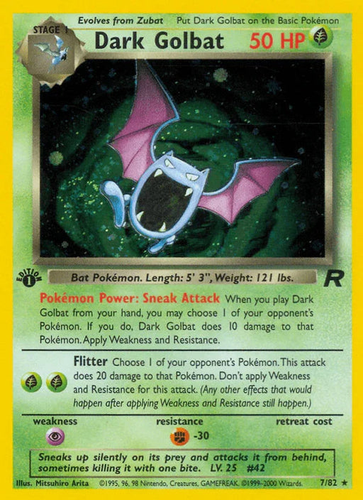 Dark Golbat (7/82) [Team Rocket 1st Edition] - for just $25.85! 