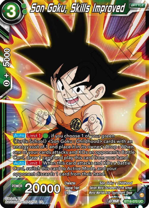 Son Goku, Skills Improved (BT18-070) [Dawn of the Z-Legends] - for just $0.10! 