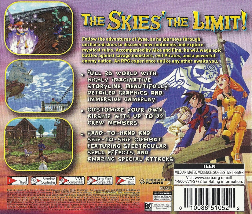 Skies of Arcadia – Sega Dreamcast (DC) - for just $0! 