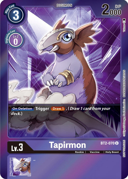 Tapirmon [BT2-070] (Event Pack 4) [Release Special Booster Promos] - Just $0.90! Shop now at Retro Gaming of Denver