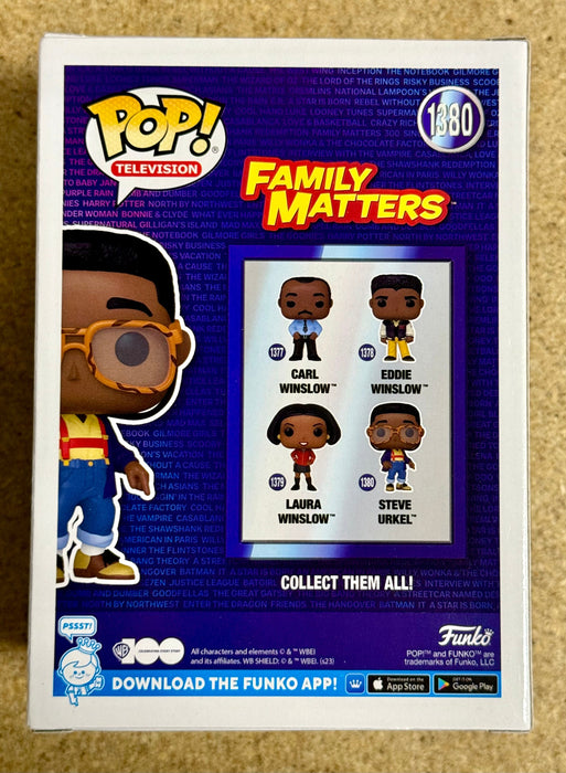 Funko Pop! Television Steve Urkel #1380 Family Matters 2023 Warner Bros 100 - for just $10! 