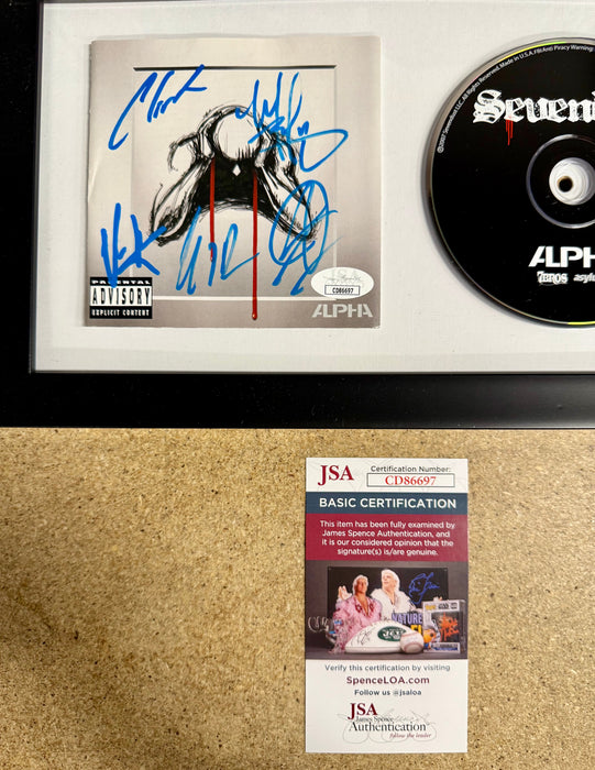 Sevendust (7D) Complete Band Signed “Alpha” Framed CD With JSA COA - for just $135! 