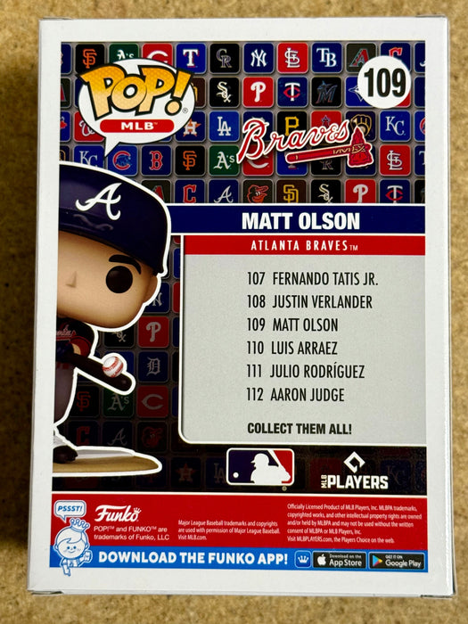 Funko Pop! MLB Matt Olson #109 Atlanta Braves Baseball 2024 First Baseman - for just $13! 