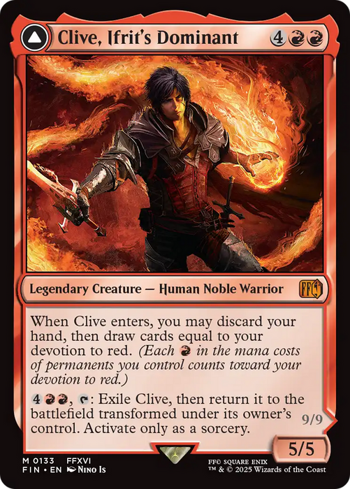 Clive, Ifrit's Dominant (FIN-133) - FINAL FANTASY: (enchantment) Foil - for just $1.84! 