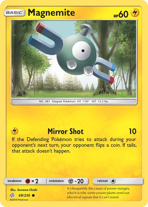 Magnemite (68/236) [Sun & Moon: Cosmic Eclipse] - Just $0.05! Shop now at Retro Gaming of Denver