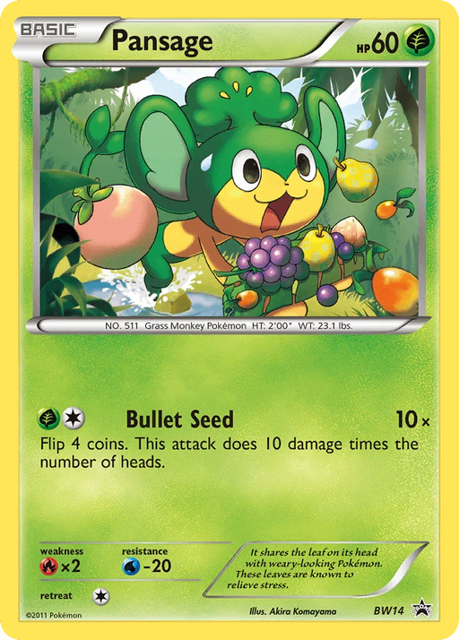 Pansage (BW14) [Black & White: Black Star Promos] - for just $12! 