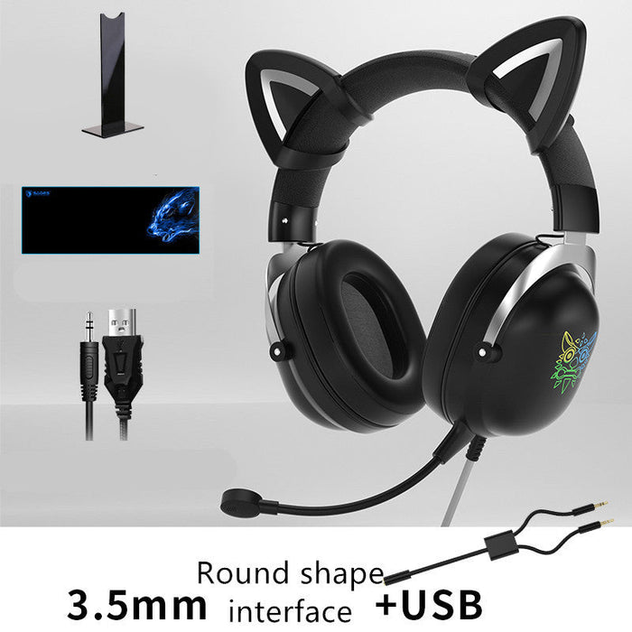 Head-mounted Gaming Gaming Cute Girls Wired Computer Headset - for just $200.36! 
