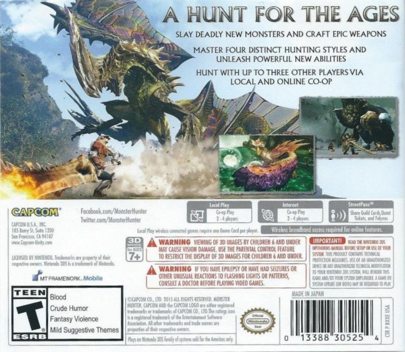 Monster Hunter Generations – Nintendo 3DS (3DS) - for just $11.99! 