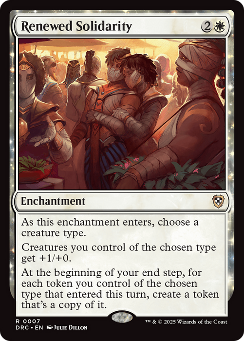 Renewed Solidarity (DRC-007) - Commander: Aetherdrift: (enchantment) - for just $2.13! 