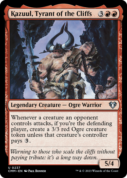 Kazuul, Tyrant of the Cliffs (CMM-237) - Commander Masters - for just $0.08! 