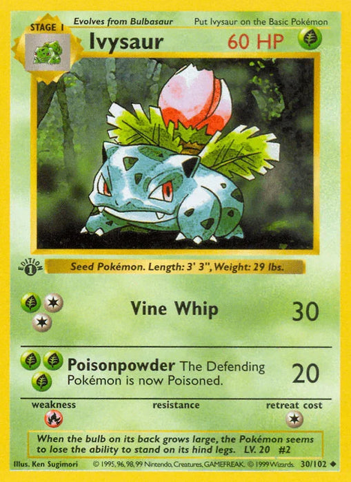 Ivysaur (30/102) (Shadowless) [Base Set 1st Edition] - for just $27.05! 
