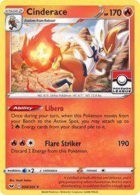 Cinderace (034/202) (League Promo) [Sword & Shield: Base Set] - for just $0.25! 