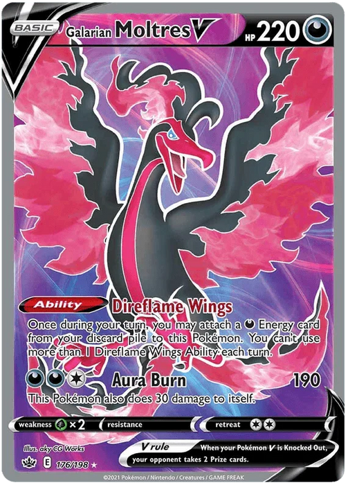 Galarian Moltres V (176/198) [Sword & Shield: Chilling Reign] - for just $5.40! 