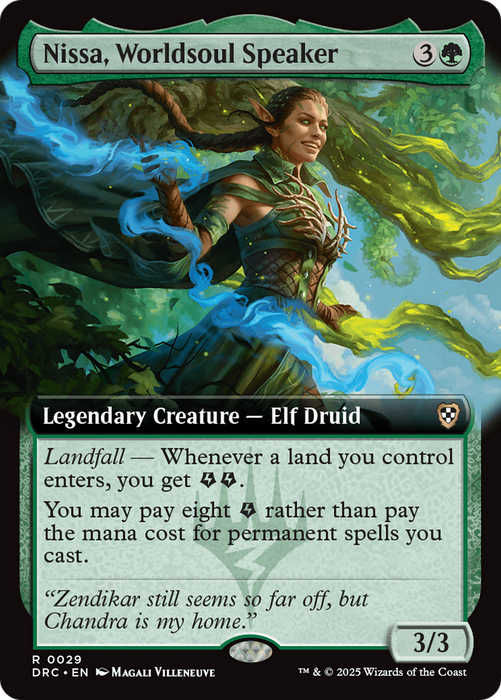 Nissa, Worldsoul Speaker (DRC-029) - Commander: Aetherdrift: (Extended Art) - for just $0.09! 