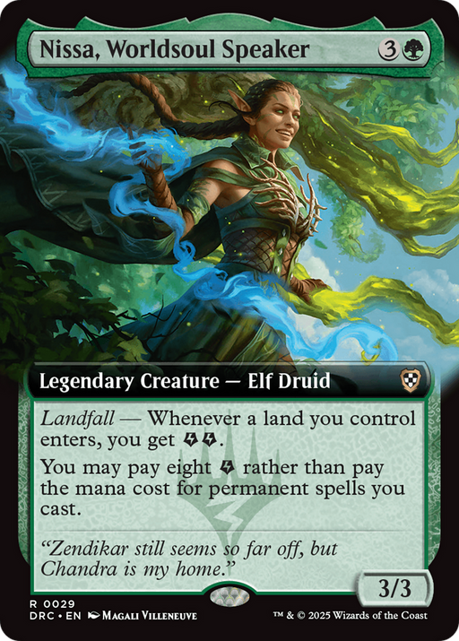 Nissa, Worldsoul Speaker (DRC-029) - Commander: Aetherdrift: (Extended Art) - for just $0.09! 