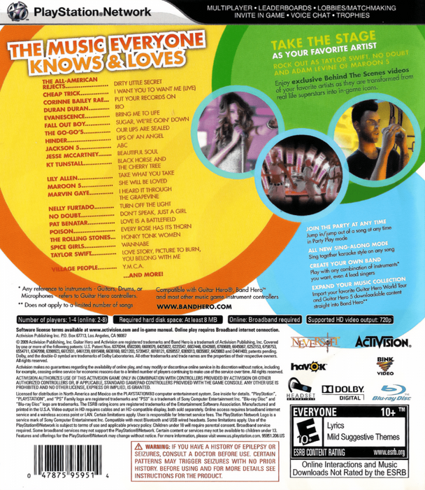 Band Hero – PlayStation 3 (PS3) - for just $4.99! 