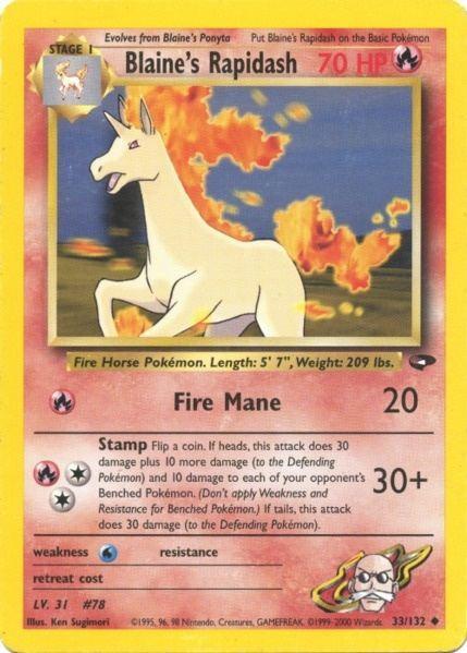 Blaine's Rapidash (33/132) [Gym Challenge Unlimited] - for just $1.10! 