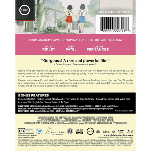 Only Yesterday - Limited Edition Steelbook (Blu-ray) - for just $27.99! 