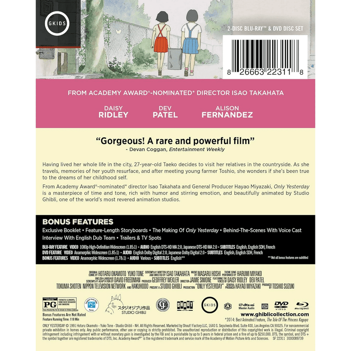 Only Yesterday - Limited Edition Steelbook (Blu-ray) - for just $27.99! 