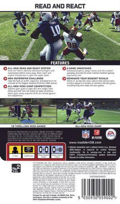 Madden NFL 2008 – PlayStation Portable (PSP) - for just $9.99! 