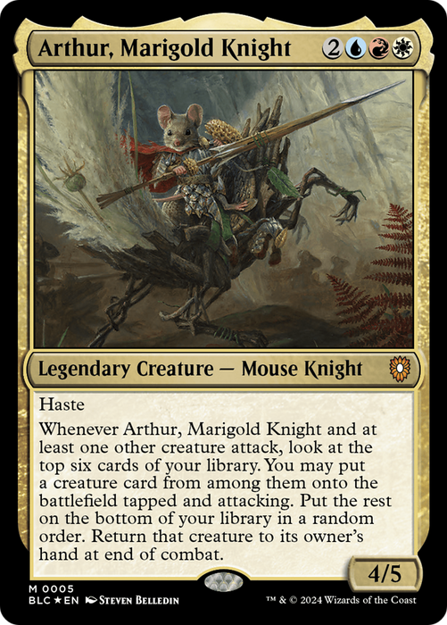 Arthur, Marigold Knight (BLC-005) - Bloomburrow Commander Foil - for just $0.11! 