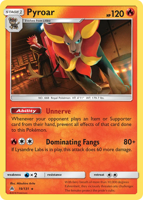Pyroar (19/131) [Sun & Moon: Forbidden Light] - for just $0.20! 