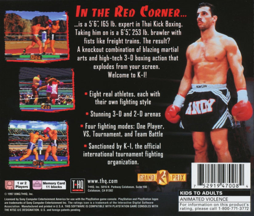 K-1 the Arena Fighters – PlayStation 1 (PS1) - for just $0! 