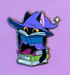 Wizard Cat on Pile of Books Hard Enamel Pin - 1.5" - for just $9.50! 
