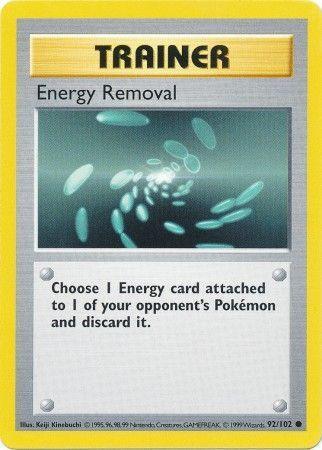 Energy Removal (92/102) [Base Set Shadowless Unlimited] - for just $0.40! 