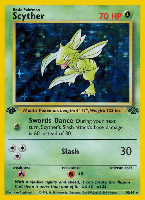 Scyther (10/64) [Jungle 1st Edition] - for just $53.55! 