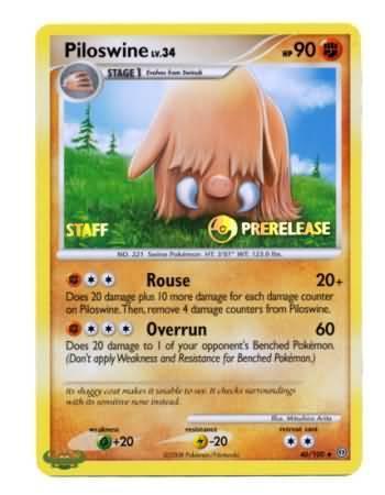 Piloswine (46/100) (Staff Prerelease Promo) [Nintendo: Black Star Promos] - for just $14.65! 