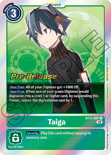 Taiga [BT11-091] [Dimensional Phase Pre-Release Promos] - Just $0.20! Shop now at Retro Gaming of Denver