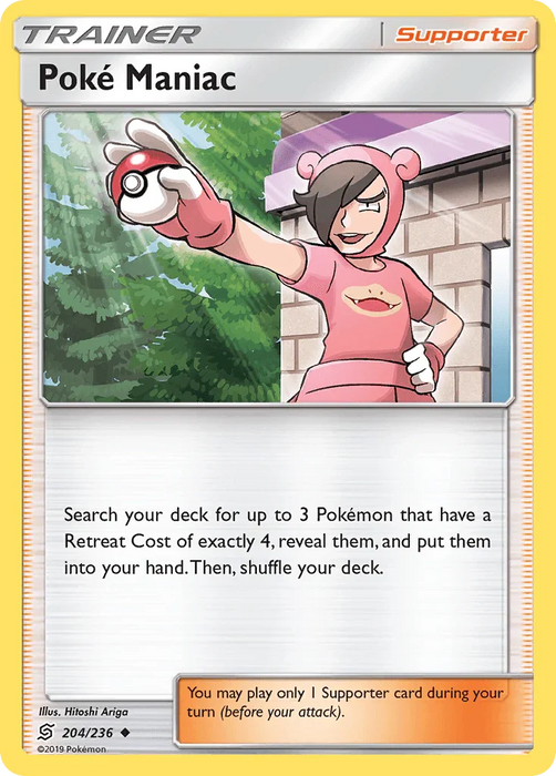 Poke Maniac (204/236) [Sun & Moon: Unified Minds] - for just $0.10! 