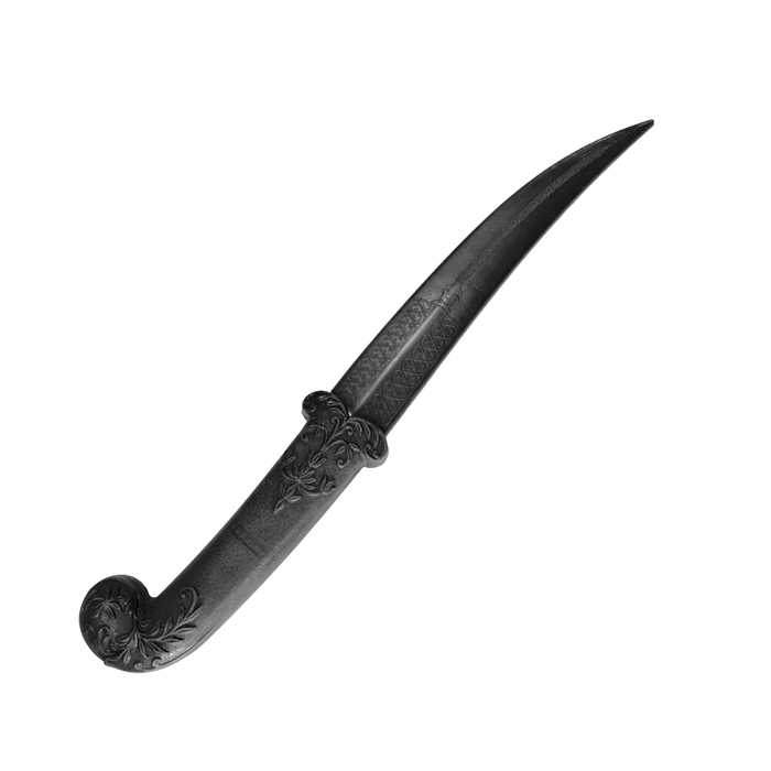 Middle Eastern Style Poly Training Knife with 8.75 Inch Trailing Point Blade prop - for just $28! 